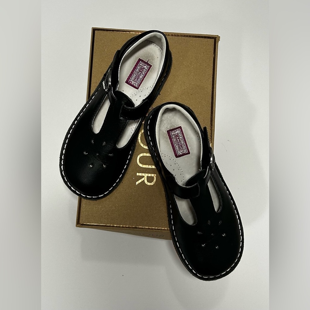 L'Amour Classic Black Kids Mary Jane Shoes